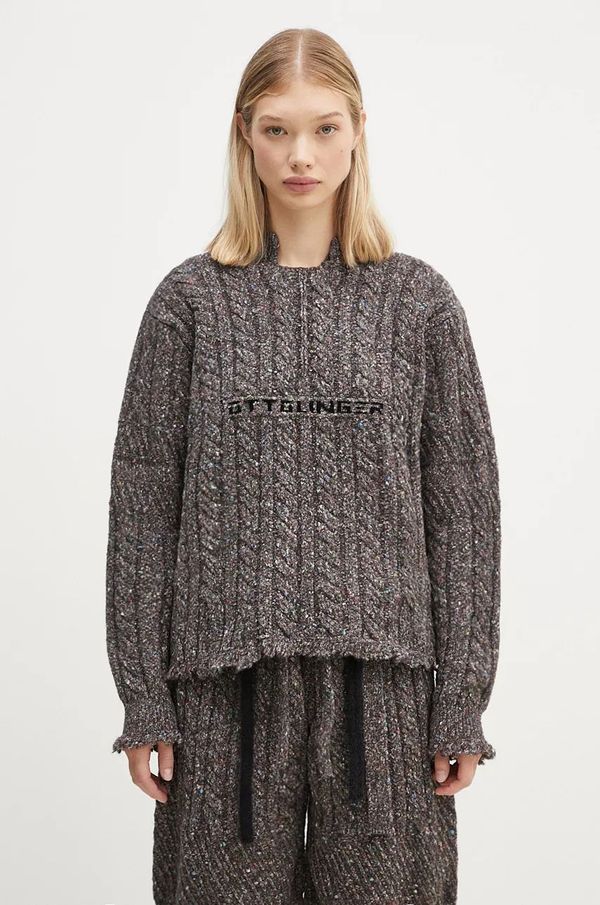 Ottolinger Pulover s dodatkom vune Ottolinger Knit Chunky Sweater za žene, boja: smeđa, topli, 1070201521