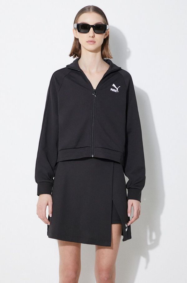 Puma Dukserica Puma T7 Track Jacket za žene, boja: crna, bez uzorka, 624211