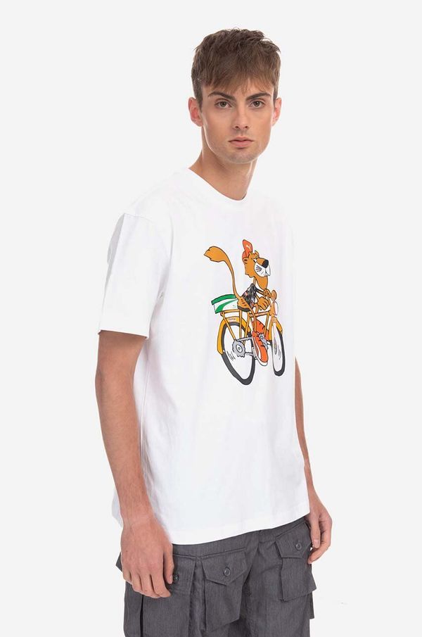 Puma Pamučna majica Puma boja: bijela, s tiskom, 539158.02-white