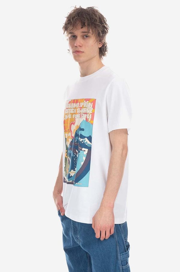 Puma Pamučna majica Puma x Palomo boja: bijela, s tiskom, 538800.02-white