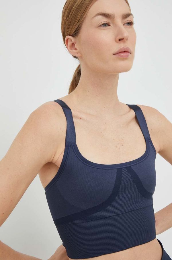 Puma Sportski grudnjak Puma x VOGUE boja: tamno plava, jednobojni model, 536689-22