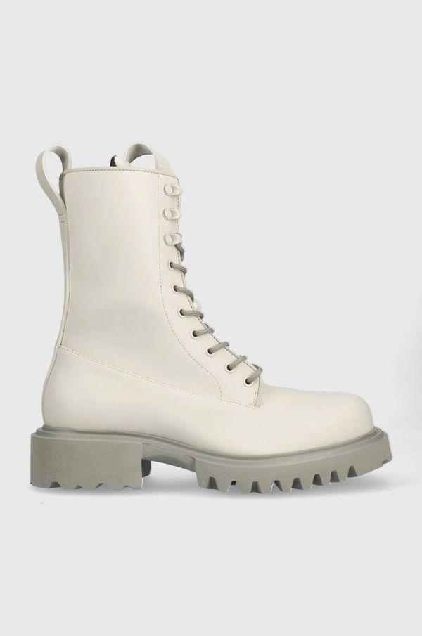Rains Čizme Rains Palladium x Show Combat Boot boja: siva, 22600.80-80.Cement