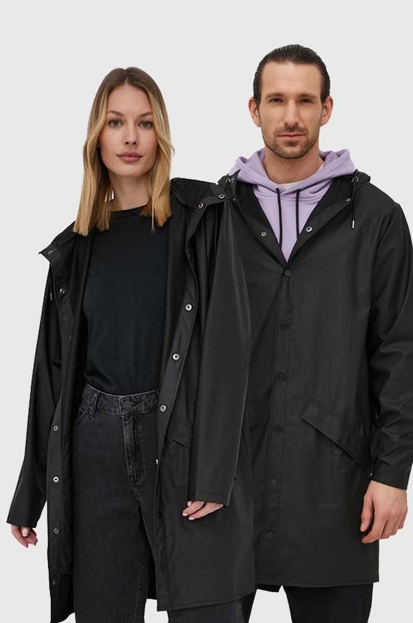 Rains Jakna Rains 12020 Long Jacket boja: crna, za prijelazno razdoblje, 12020.01-Black