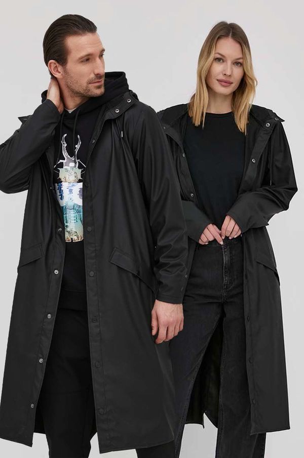 Rains Jakna Rains Longer Jacket boja: crna, za prijelazno razdoblje, 18360.01-Black