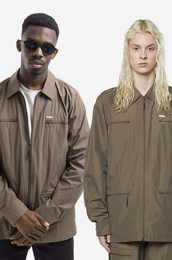 Rains Jakna Rains Woven Shirt 18690 Wood Wood boja: smeđa, za prijelazno razdoblje, 18690.Wood