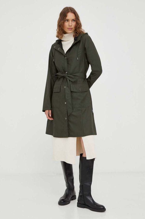 Rains Kišna jakna Rains 18130 Jackets za žene, boja: zelena, za prijelazno razdoblje