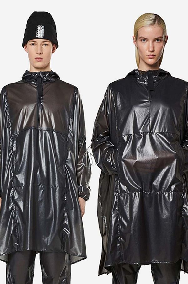 Rains Kišna jakna Rains Long Ultralight Anorak 18810 BLACK boja: crna, za prijelazno razdoblje, 18810.BLACK-BLACK