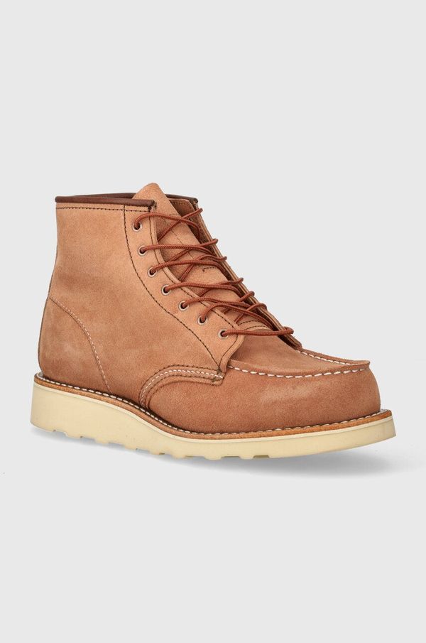Red Wing Gležnječe od brušene kože Red Wing 6-Inch Moc Toe za žene, boja: ružičasta, ravni potplat, 3319