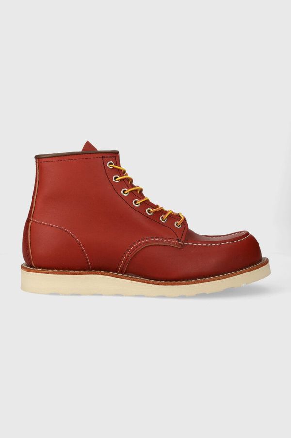 Red Wing Kožne cipele Red Wing 6-INCH Classic Moc Moc Toe za muškarce, boja: crvena, 8875 8875