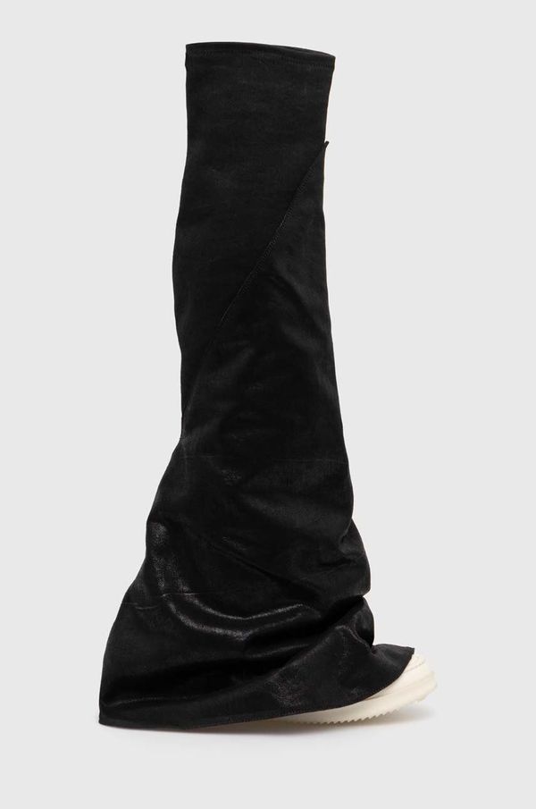Rick Owens Čizme Rick Owens Denim Boots Fetish za žene, boja: crna, ravni potplat, DS01D1815.BF.911