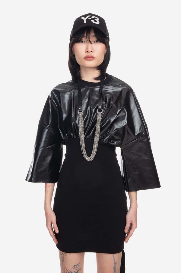 Rick Owens Haljina Rick Owens Cinched Tommy Mini Dress boja: crna, mini, uske, DS02B4505.JRU.BLACK-Black