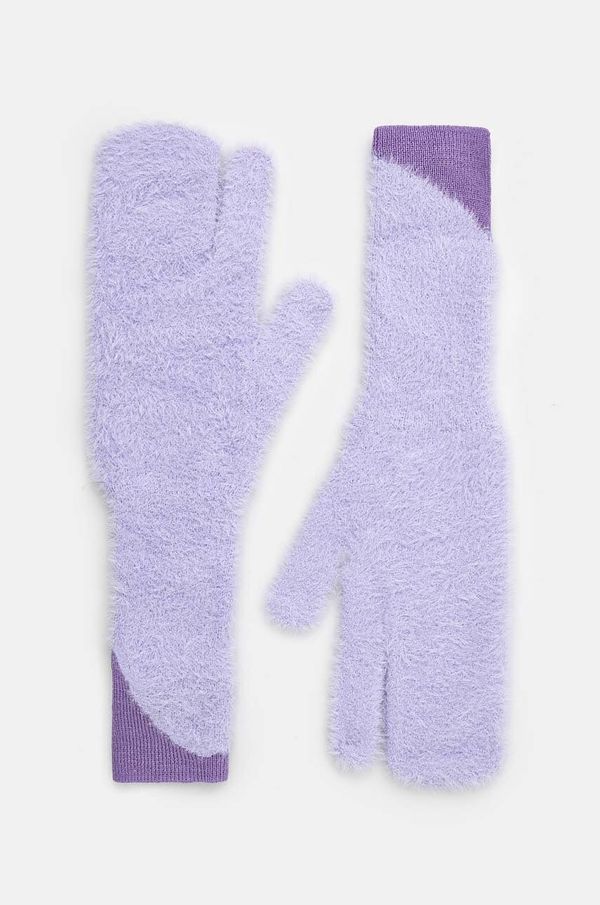 MM6 Maison Margiela Rukavice s primjesom vune MM6 Maison Margiela boja: ljubičasta, S62TS0062.M13073