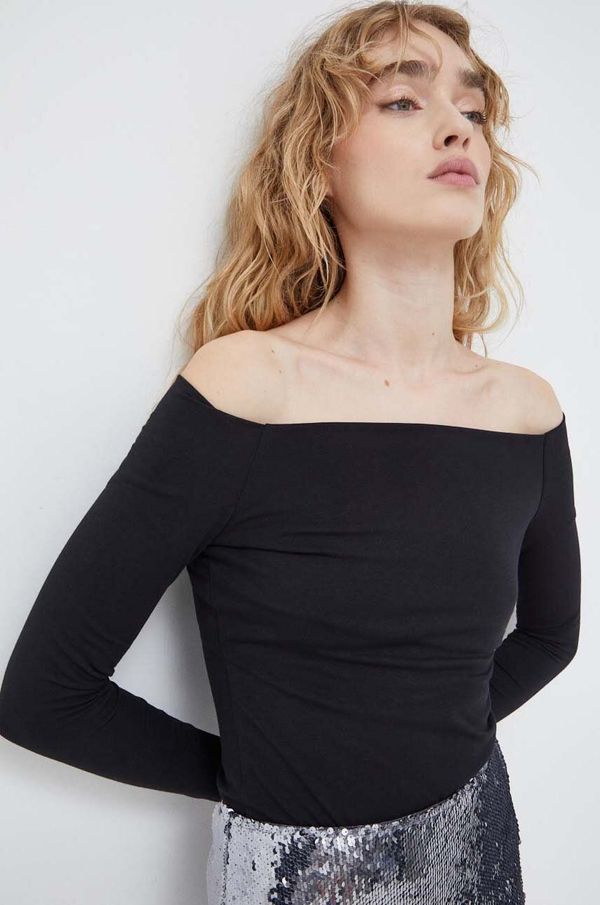 Samsoe Samsoe Majica dugih rukava Samsoe Samsoe za žene, boja: crna