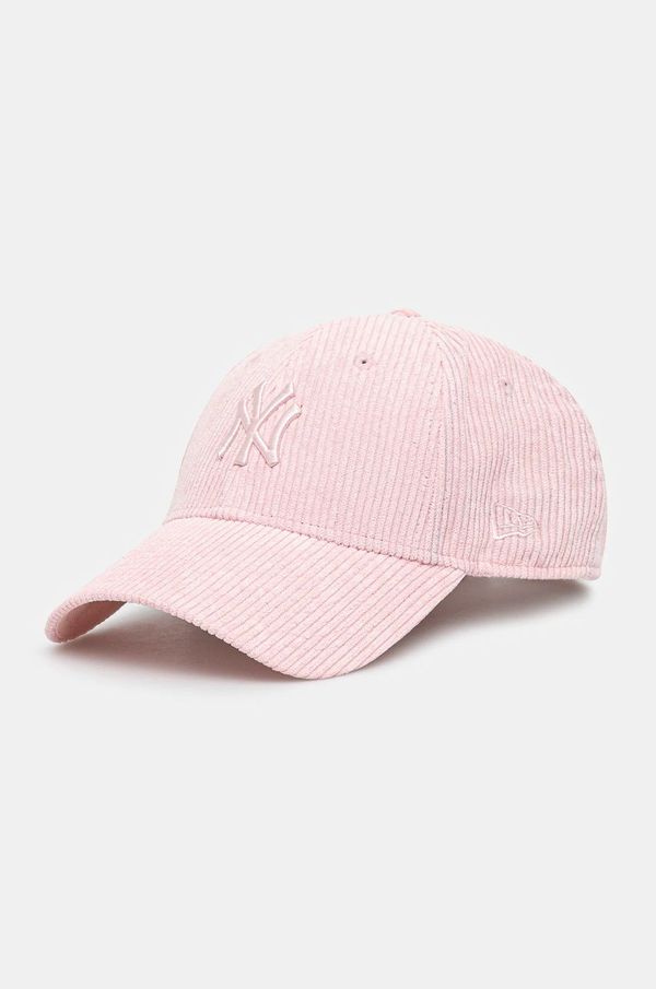 New Era Samtana kapa sa šiltom New Era 940 NEW YORK YANKEES boja: ružičasta, bez uzorka, 60435001
