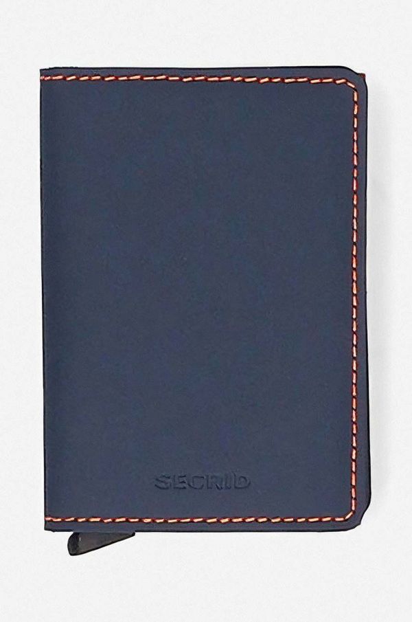 Secrid Novčanik Secrid boja: tamno plava, Portfel Secrid Slimwallet Matte SM-Nightblue & Orange