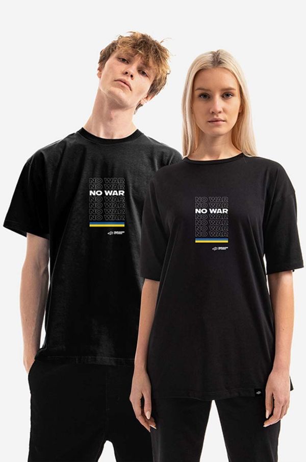 SneakerStudio Pamučna majica SneakerStudio x No War boja: crna, bez uzorka, SS.UA.NO.WAR.2-black