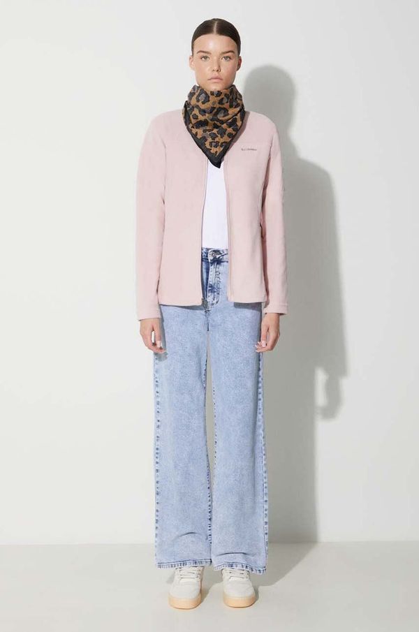 Columbia Sportska dukserica Columbia Fast Trek za žene, boja: ružičasta, bez uzorka, 1465351-607