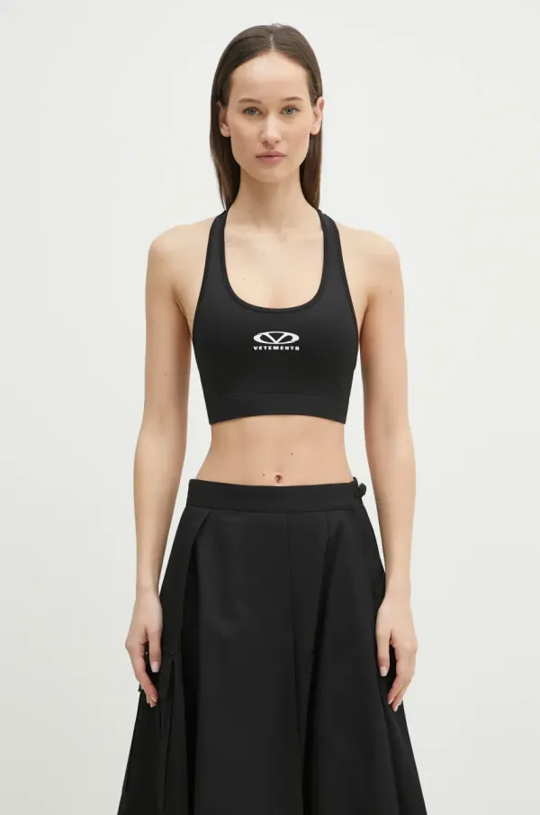 Vetements Sportski grudnjak VETEMENTS Oval Logo boja: crna, WA66TO210B