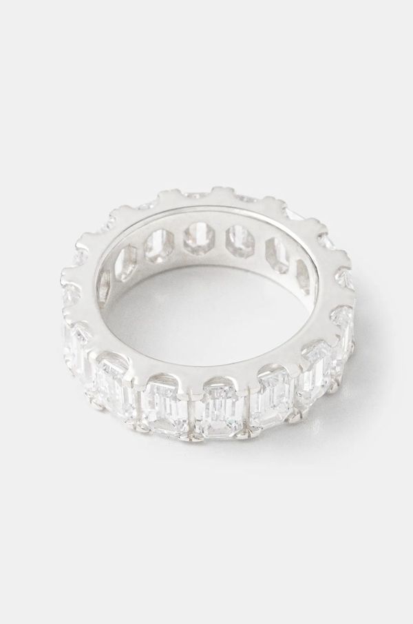 HATTON LABS Srebrni prsten HATTON LABS Step Cut Eternity Ring HL.W4.266.01
