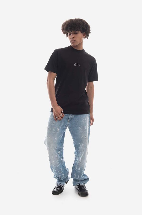 STAMPD Pamučna majica STAMPD boja: crna, glatki model, SLA.M3126TE-BLK