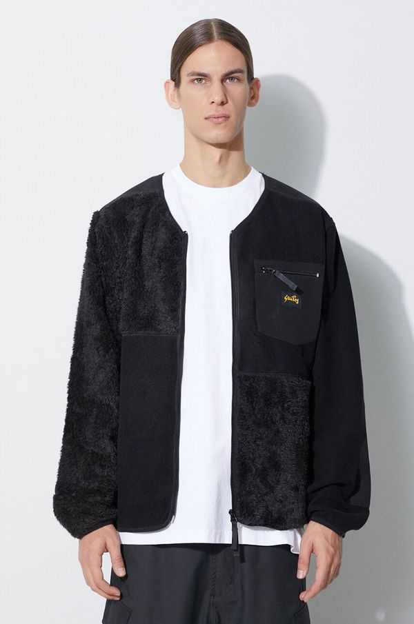 Stan Ray Dukserica Stan Ray PATCHWORK FLEECE CARDIGAIN za muškarce, boja: crna, bez uzorka, AW2319856
