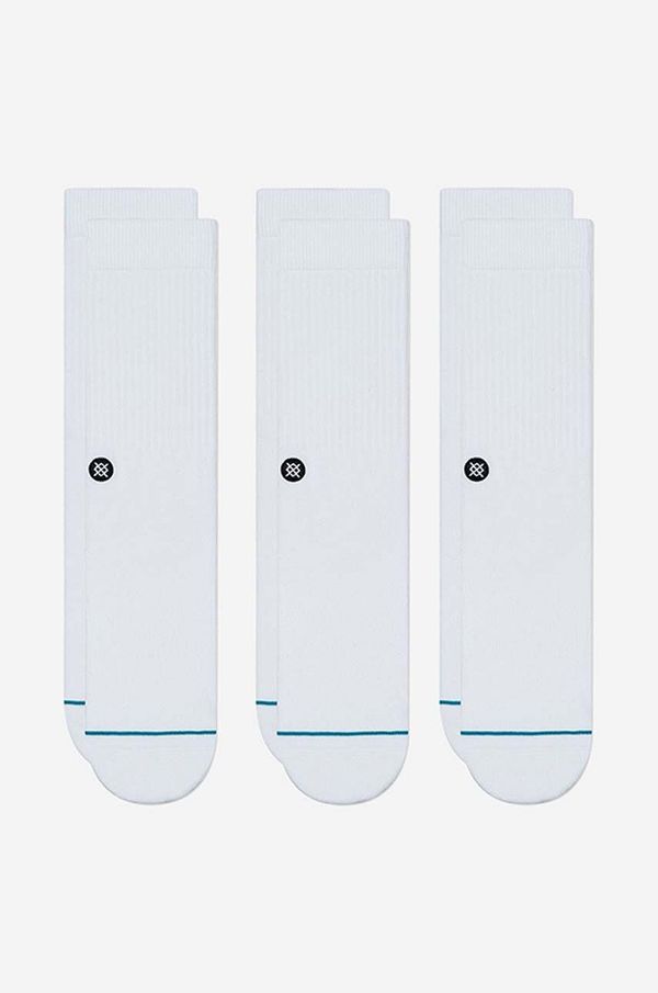 Stance Čarape Stance Icon 3-pack boja: bijela, M556D18ICP-WHT