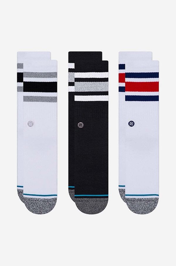 Stance Čarape Stance The Boyd 3-pack boja: bijela, A556A21TB3-MUL