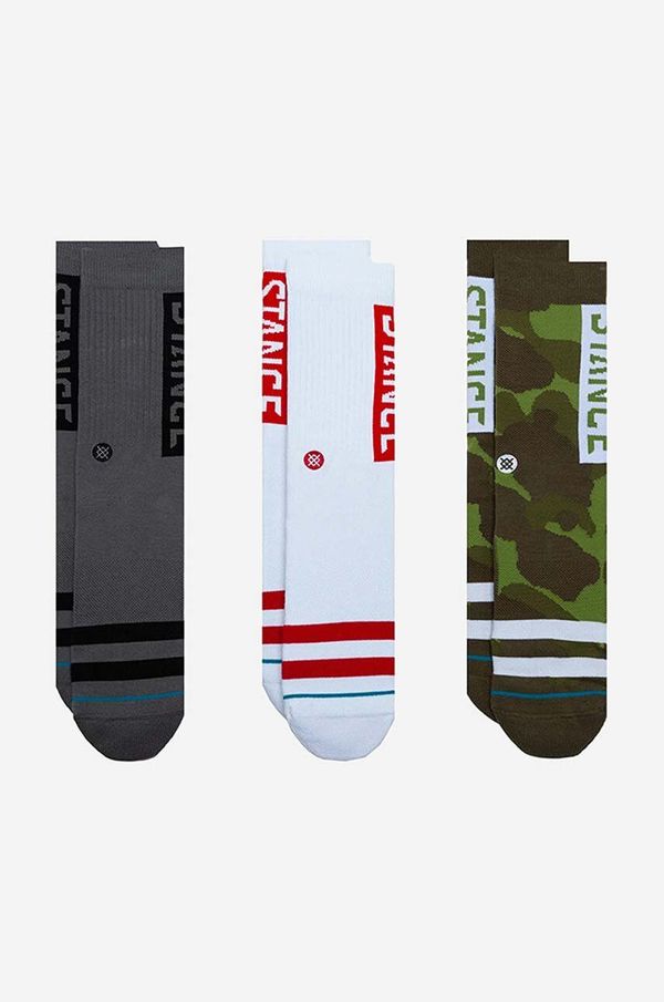 Stance Čarape Stance The OG 3-pack boja: bijela, A556C20OG3-CAM