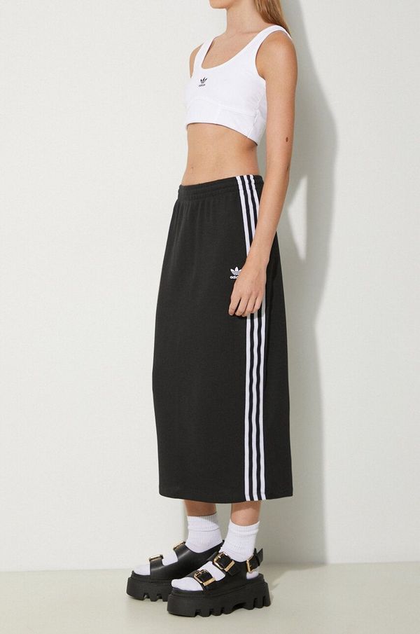 adidas Originals Suknja adidas Originals Knitted Skirt boja: crna, midi, ravna, IY7279