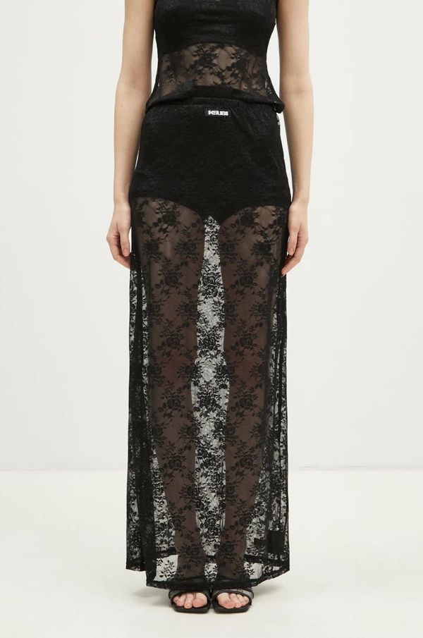 KSUBI Suknja KSUBI Veneda Slip boja: crna, maxi, širi se prema dolje, WPS25SK004