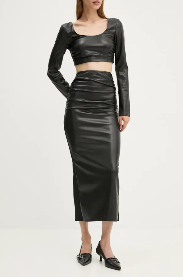 Nanushka Suknja Nanushka HESTER boja: crna, maxi, pencil, NW24PFBS16097