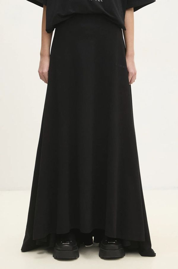 Vetements Suknja VETEMENTS Ballroom Jersey boja: crna, maxi, širi se prema dolje, WA66SK610B