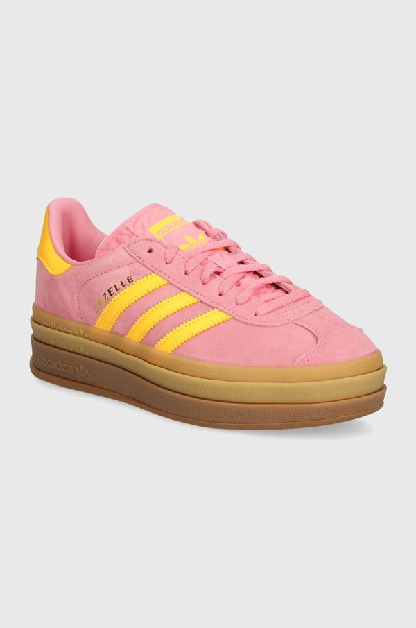 adidas Originals Tenisice od brušene kože adidas Originals Gazelle Bold W boja: ružičasta, IF4498