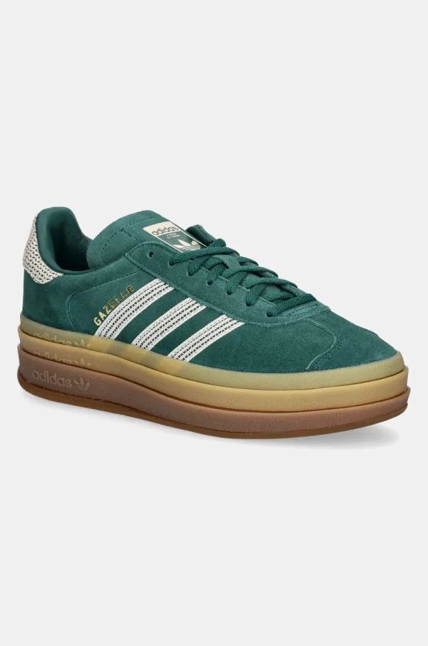 adidas Originals Tenisice od brušene kože adidas Originals Gazelle Bold W boja: zelena, JS3358