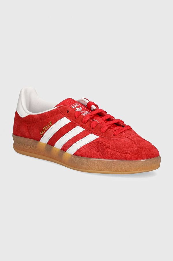 adidas Originals Tenisice od brušene kože adidas Originals Gazelle Indoor boja: crvena, JI2063