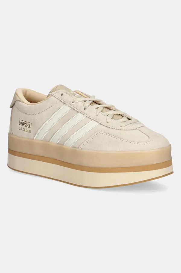 adidas Originals Tenisice od brušene kože adidas Originals Gazelle Stack boja: bež, JQ7666