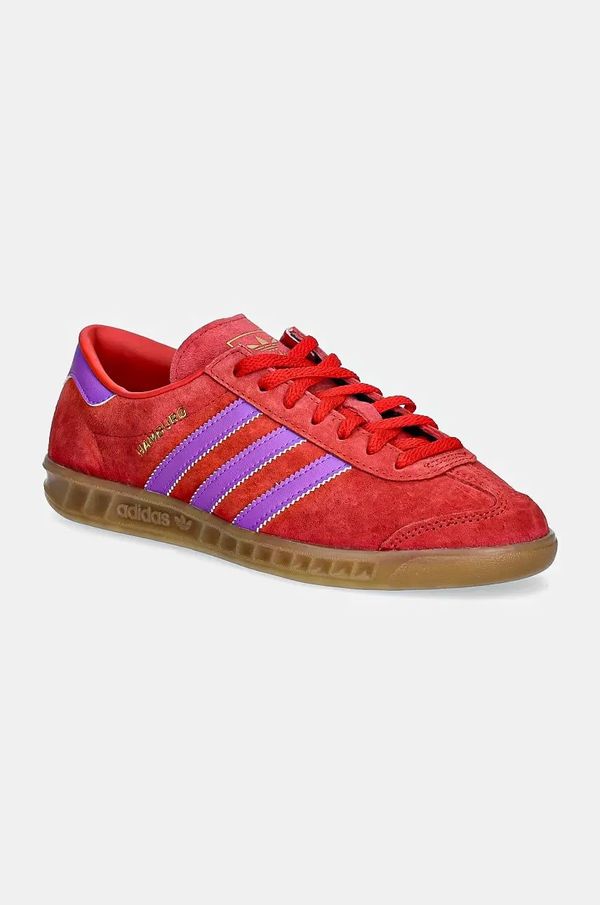 adidas Originals Tenisice od brušene kože adidas Originals Hamburg W boja: crvena, IH5461
