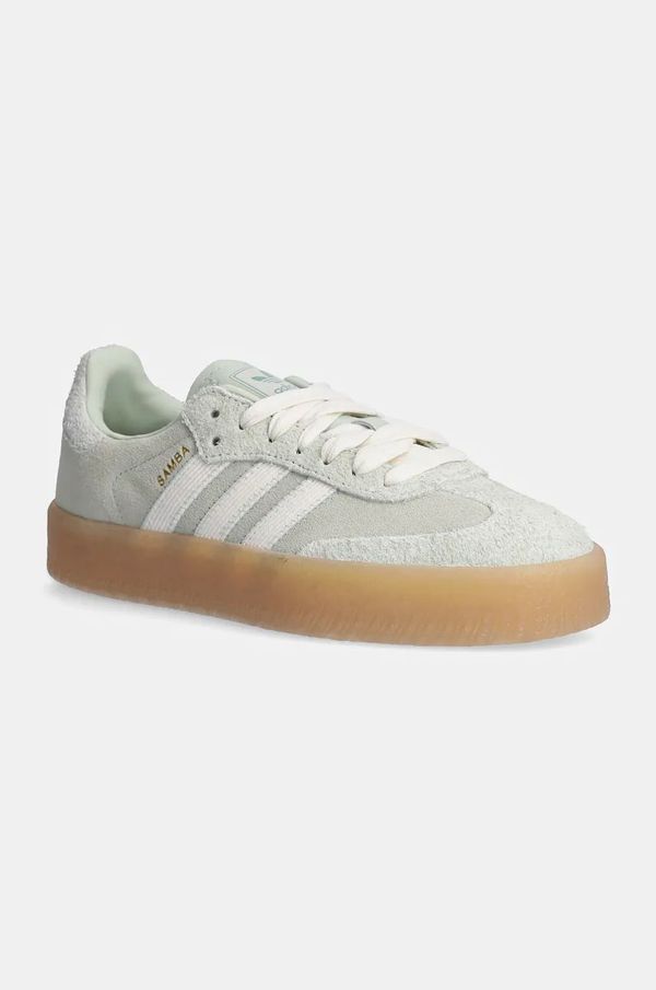 adidas Originals Tenisice od brušene kože adidas Originals Sambae W boja: zelena, JI3881