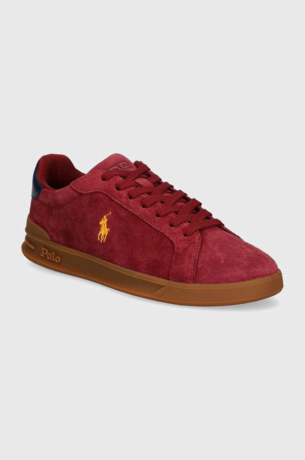 Polo Ralph Lauren Tenisice od brušene kože Polo Ralph Lauren Hrt Crt II boja: bordo, 809940313003