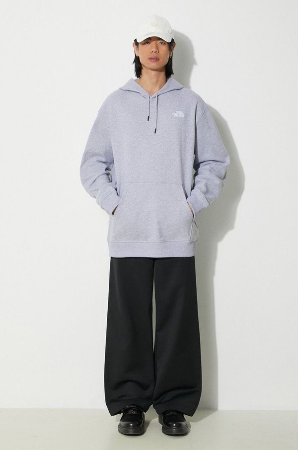 The North Face Dukserica The North Face M Essential Hoodie za muškarce, boja: siva, s kapuljačom, melanž, NF0A7ZJ9DYX1