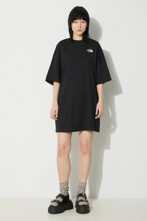 The North Face Haljina The North Face W S/S Essential Oversize Tee Dress boja: crna, mini, oversize, NF0A87NFJK31