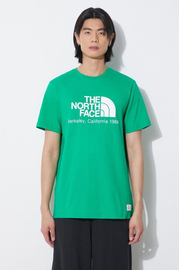 The North Face Pamučna majica The North Face M Berkeley California S/S Tee za muškarce, boja: zelena, s tiskom, NF0A87U5PO81