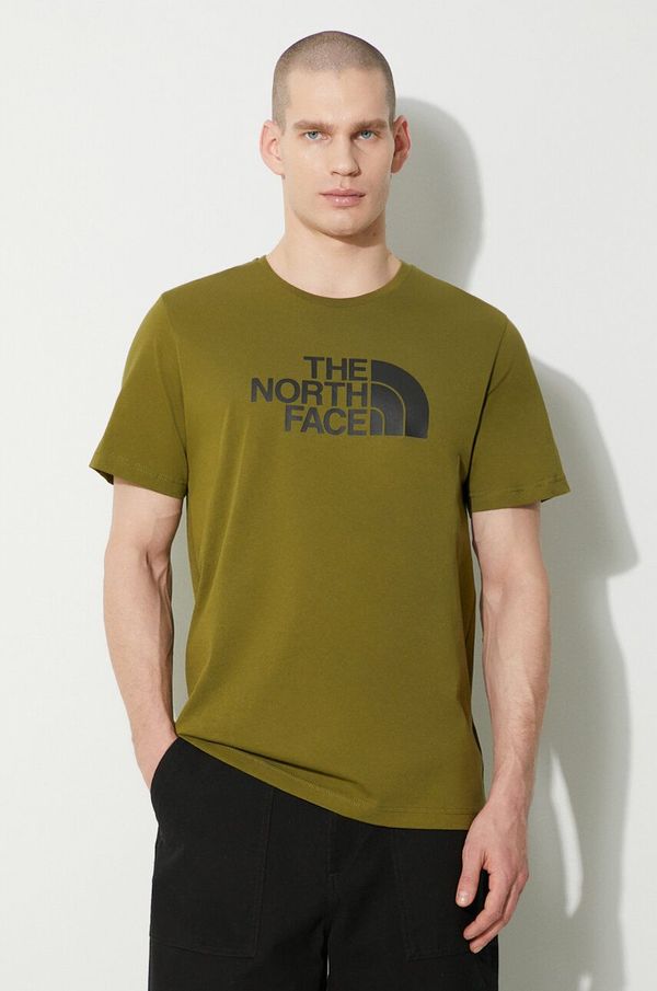 The North Face Pamučna majica The North Face M S/S Easy Tee za muškarce, boja: zelena, s tiskom, NF0A87N5PIB1