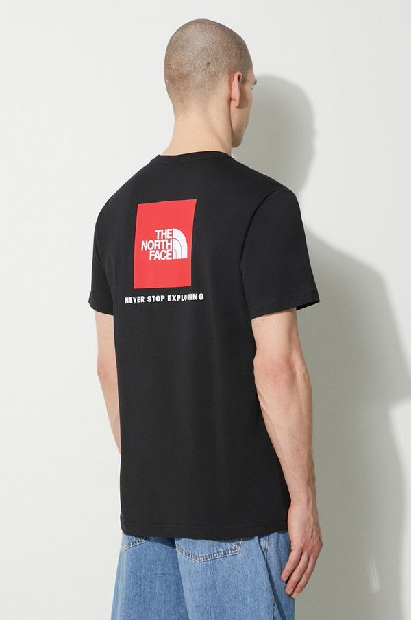 The North Face Pamučna majica The North Face M S/S Redbox Tee za muškarce, boja: crna, s tiskom, NF0A87NPJK31