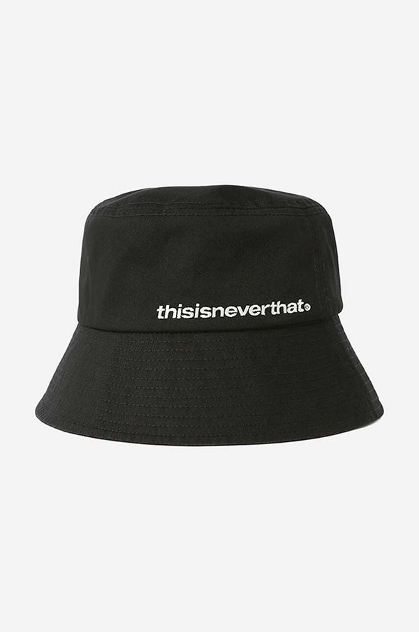 thisisneverthat Pamučni šešir thisisneverthat Long Bill Bucket Hat boja: crna, pamučni, TN221WHWBK02-BLACK