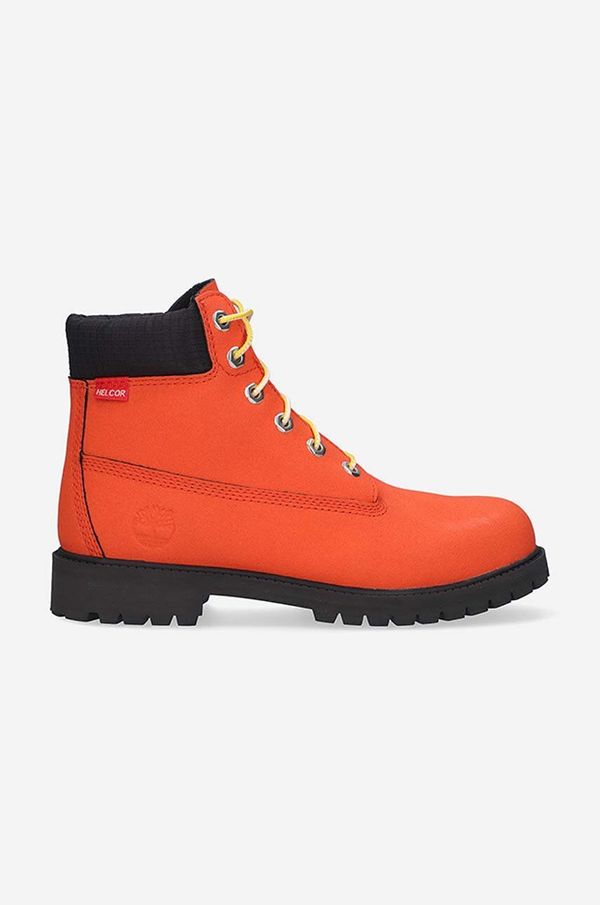 Timberland Čizme od brušene kože Timberland 6 in WaterProof Boot boja: narančasta, ravni potplat, A2FMB-ORANGE