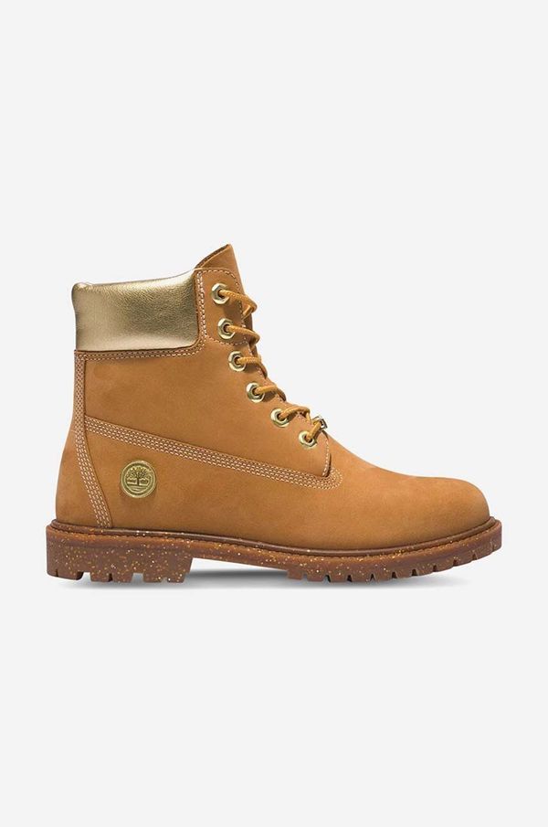 Timberland Čizme od brušene kože Timberland 6IN Hert BT Cupsole W za žene, boja: smeđa, ravni potplat, A5RS8-BROWN