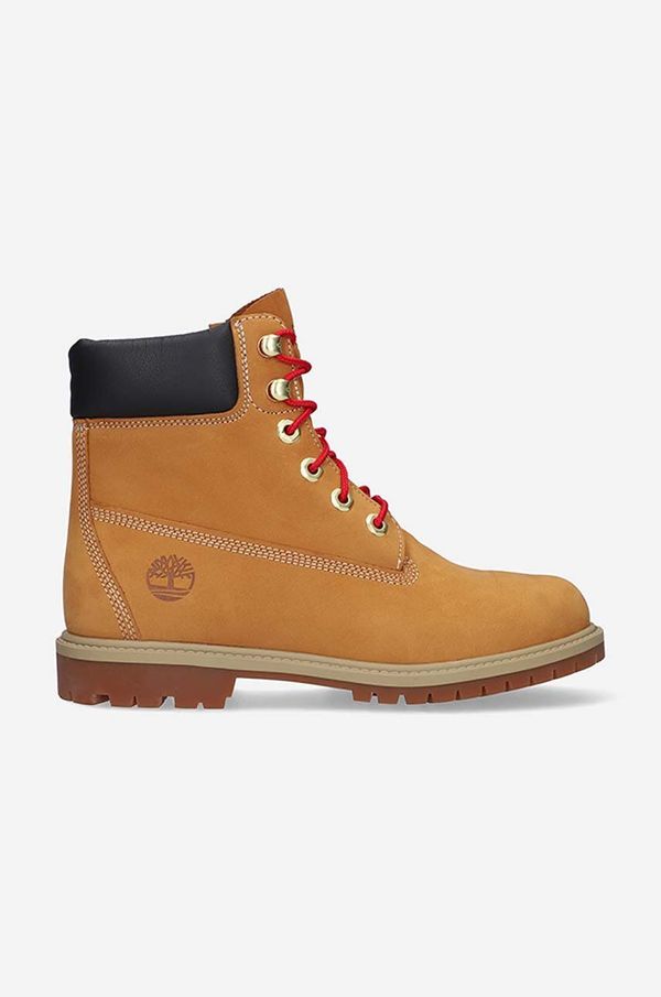Timberland Čizme od brušene kože Timberland Heritage 6 In Waterproof boja: smeđa, ravni potplat, A2G4R-BROWN
