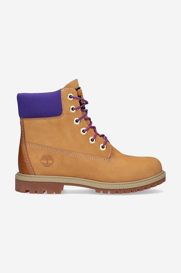 Timberland Čizme od brušene kože Timberland Heritage 6 za žene, boja: smeđa, ravni potplat, A44KP-YELLOW