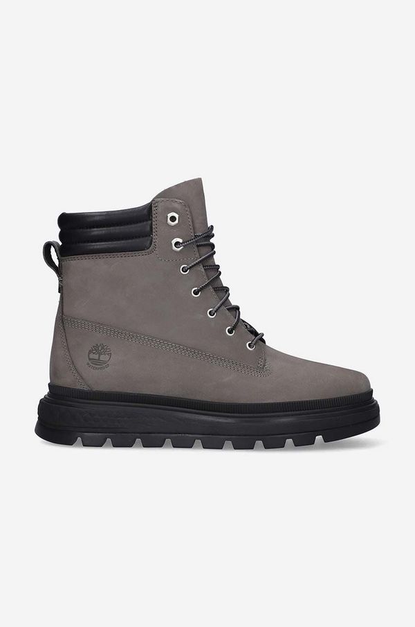 Timberland Kožne čizme Timberland Ray City 6 IN Boot WP za žene, boja: siva, ravni potplat, A43HP-GREY